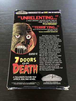 7 Doors of Death Vhs 1986 Cult Horror Thriller Video Vintage Rare Gore Halloween 2