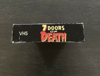 7 Doors of Death Vhs 1986 Cult Horror Thriller Video Vintage Rare Gore Halloween 6