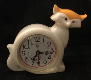 Vintage Diamond Alarm Clock In Shape Of A Fox - Shanghai China