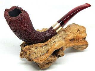 Jt Cooke Rare Xl Blast Horn Estate Pipe With Bakelite Stem And Brass Accent