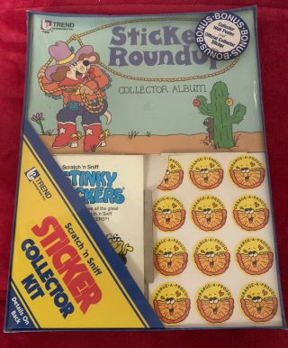 A Very Rare Vintage 1984 Trend Scratch - N - Sniff Sticker Collector Kit Book