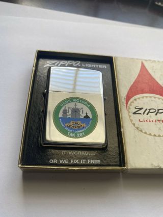 1976 Town And Country Zippo Lighter Usns Victoria Tak 281