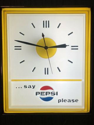 Vintage Pepsi Clock 60s Or 70s