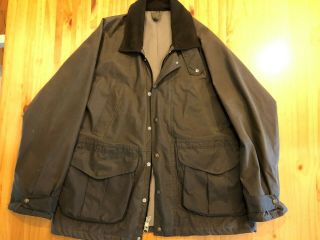 Vintage Filson 1441n Wax Tin Cloth Field Jacket Brown Style Men 
