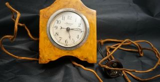 Rare Manco Manoville Co.  NY Bakelite Art Deco Electric Clock Box 4
