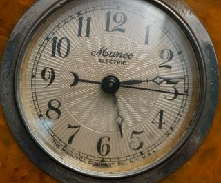 Rare Manco Manoville Co.  NY Bakelite Art Deco Electric Clock Box 6
