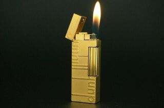 Dunhill Rollagas Roller Gas Signature Lighter Gold
