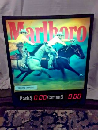 VINTAGE MARLBORO DOUBLE - SIDED ELECTRIC LIGHT UP SIGN 5