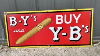 Vintage Yocum Bros Cigar Store Sign “b - Y 