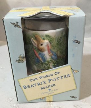 The World Of Beatrix Potter Beaker.  Border Fine Arts.  Boxed