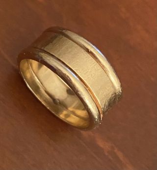 Vintage 14k Yellow Gold Wedding Band 6.  9 Grams,  Size 6,  8.  2mm Wide
