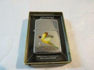 1947 - 1952 Town & Country Zippo Lighter Pat.  2032695 Ring Neck Pheasant Rare