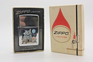 1969 Space Series Moon Landing Zippo W/box
