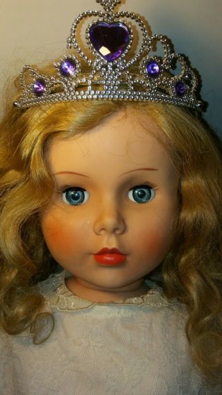 Gorgeous 35 " Vintage 1959 Horsman Princess Peggy Doll Playpal Type Blonde Wig