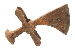 Ancient Rare Viking European Medieval Iron Battle Axe Hammer 14 - 16th Ad