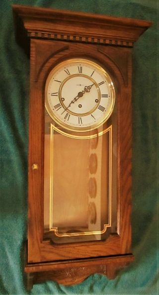 Rare Howard Miller Triple Chime Wall Clock 612 - 575