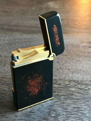 Vintage St Dupont Lighter Laque De Chine Series Gold - Plated