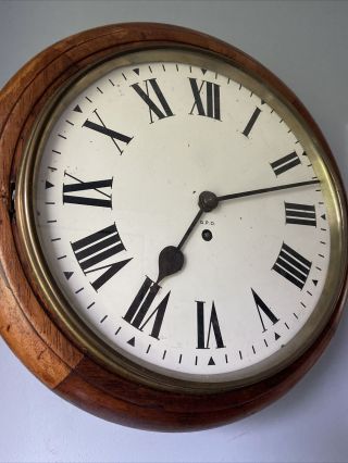 Antique Fusee School / Station Wall Clock