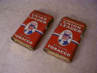 Union Leader " Uncle Sam " Empty Tobacco Tins