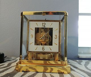 Jaeger Lecoultre Atmos Clock With Desirable Square Dial Running - Caliber 528 - 8