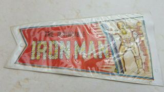 1967 Marvel Comics Group Iron Man 8 " Flag Pennant Vintage Early Marvel