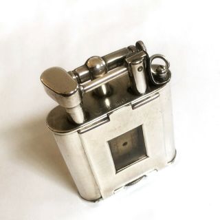 Solid Silver Dunhill Watch Lighter 1920s Smooth Finish