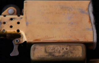 Vintage SLIM Zippo lighter 1992 American Embassy BOGOTA,  COLOMBIA brass 3