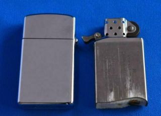 Vintage SLIM Zippo lighter 1982 American Embassy HONDURAS High polish 2
