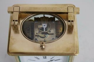 PETITE SONNERIE CARRIAGE CLOCK chimes on TWO gongs ANTIQUE FRENCH REPEAT 5