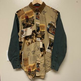 Vintage Polo Ralph Lauren Sportsman Xl Lake Mohawk Button Shirt Rare 1990s