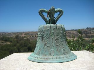 Antique Mexican Spanish Colonial Mission Church Bronze Bell Mejico 1818 Rare