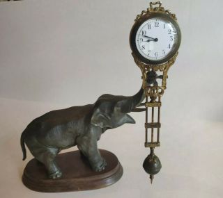 Junghans Elephant Swinger Mystery Clock Antique German