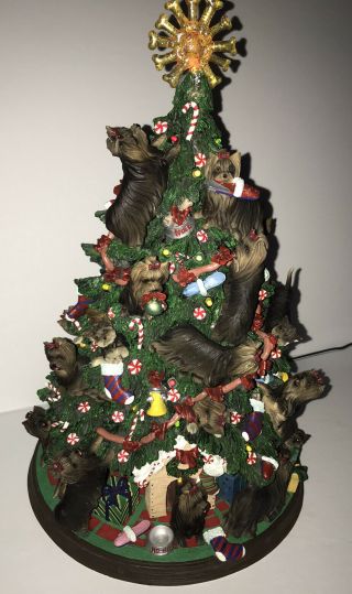Danbury Yorkshire Terrier (yorkie) Christmas Tree Lighted Box