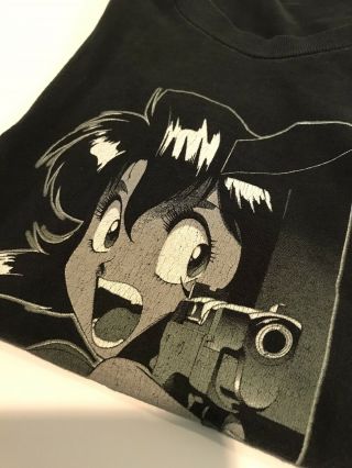 Vtg 1990s Gunsmith Cats Htf M Black T Shirt Tokyo Manga Anime Size Large