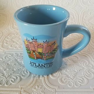 Atlantis Paradise Island Bahamas Souvenir Coffee Mug Cup Large Size Sky Blue