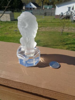 Goebel Lead Crystal Figurine Paperweight Lion - German 4.  25 " Tall `
