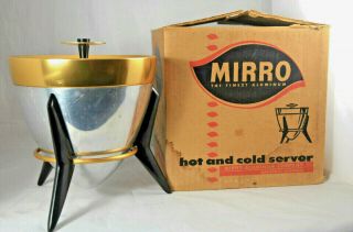 Vintage Mirro Bullet Tripod Ice Bucket - Atomic Mid Century Modern