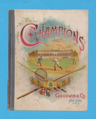 1888 Goodwin Champions Album Page Front Cover W/ Baseball Scene - Polo Grounds ?