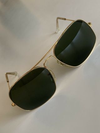 Vintage 58mm B&L Ray - Ban Caravan Aviator Sunglasses /case Pristine Showroom pair 2