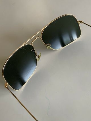 Vintage 58mm B&L Ray - Ban Caravan Aviator Sunglasses /case Pristine Showroom pair 3
