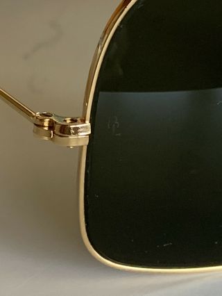 Vintage 58mm B&L Ray - Ban Caravan Aviator Sunglasses /case Pristine Showroom pair 6