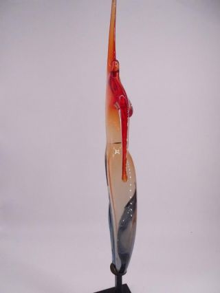 Vintage Murano Art Glass Oggetti Statue Artist Signed 13/99 Retro 24.  5 