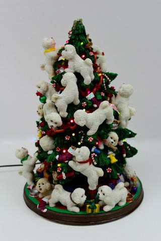 Danbury Bichon Frise Christmas Tree With Lights 12 " H