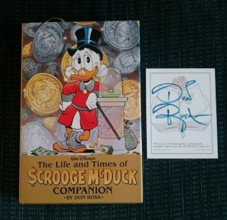 Don Rosa Signed Bookplate The Life And Times Of Scrooge Mcduck Companion Hc Nm