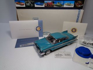 Franklin Rare 1958 Plymouth Belverdere Cp.  L.  E.  111 Of 2500 Turquoise