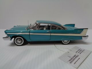 FRANKLIN RARE 1958 PLYMOUTH BELVERDERE CP.  L.  E.  111 OF 2500 TURQUOISE 4
