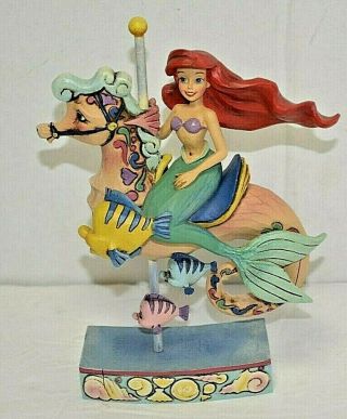 Jim Shore Rare Disney Princess Of The Sea Ariel Little Mermaid Carousel 4011742
