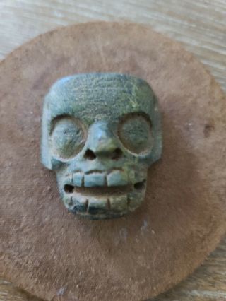 Pre - Columbian Aztec Stone Mask From Mexico.  Ca 1000ad