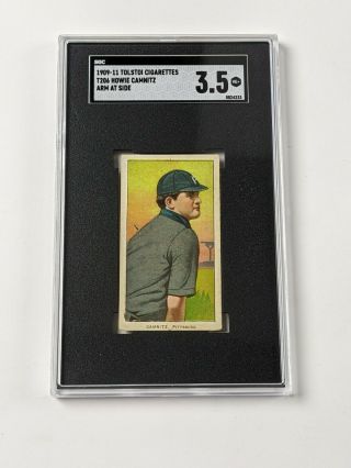 1909 - 11 Tolstoi Cigarettes T206 Howie Camnitz Arm At Side Baseball Card Sgc