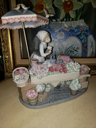 Lladro Figurine 1454 No Box Flowers Of The Season